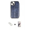MARSİLYAN™- iPhone 14 Kılıf Zirve Yansıma Serisi - Siyah Bilvis 3D Mat Cam Ekran Koruyucu + Diamond Kamera Lens - YL