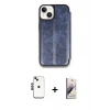 MARSİLYAN™- iPhone 14 Kılıf Zirve Yansıma Serisi - Siyah Bilvis 3D Mat Cam Ekran Koruyucu + Shine Kamera Lens - SH