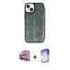 MARSİLYAN™- iPhone 14 Kılıf Zirve Yansıma Serisi - Siyah Bilvis 5in1 3D Magic Cam Ekran Koruyucu + Raze Metal Kamera Lens - MR