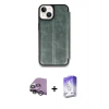 MARSİLYAN™- iPhone 14 Kılıf Zirve Yansıma Serisi - Siyah Bilvis 5in1 3D Magic Cam Ekran Koruyucu + Raze Metal Kamera Lens - GS
