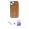 MARSİLYAN™- iPhone 14 Kılıf Zirve Yansıma Serisi - Siyah Bilvis 5in1 5D Magic Hayalet Cam Ekran Koruyucu + Diamond Kamera Lens - YL
