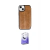 MARSİLYAN™- iPhone 14 Kılıf Zirve Yansıma Serisi - Siyah Bilvis 5in1 5D Magic Hayalet Cam Ekran Koruyucu