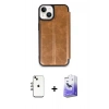 MARSİLYAN™- iPhone 14 Kılıf Zirve Yansıma Serisi - Siyah Bilvis 5in1 5D Magic Hayalet Cam Ekran Koruyucu + Shine Kamera Lens - GI
