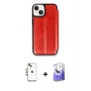 MARSİLYAN™- iPhone 14 Kılıf Zirve Yansıma Serisi - Siyah Bilvis 5in1 5D Magic Hayalet Cam Ekran Koruyucu + Shine Kamera Lens - GI