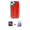 MARSİLYAN™- iPhone 14 Kılıf Zirve Yansıma Serisi - Siyah Bilvis 5in1 5D Magic Hayalet Cam Ekran Koruyucu + PVD Metal Kamera Lens - PE