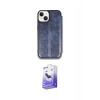 MARSİLYAN™- iPhone 14 Kılıf Zirve Yansıma Serisi - Siyah Bilvis 5in1 5D Magic Hayalet Cam Ekran Koruyucu