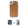 MARSİLYAN™- iPhone 14 Kılıf Zirve Yansıma Serisi - Siyah Bilvis Hayalet Cam Ekran Koruyucu + PVD Metal Kamera Lens - YL