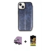 MARSİLYAN™- iPhone 14 Kılıf Zirve Yansıma Serisi - Siyah Buffer Cam Ekran Koruyucu + Raze Metal Kamera Lens - SH