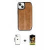 MARSİLYAN™- iPhone 14 Kılıf Zirve Yansıma Serisi - Siyah Buffer Cam Ekran Koruyucu + Shine Kamera Lens - GI