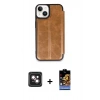 MARSİLYAN™- iPhone 14 Kılıf Zirve Yansıma Serisi - Siyah Buffer Hayalet Cam Ekran Koruyucu + PVD Metal Kamera Lens - PE