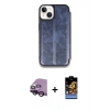 MARSİLYAN™- iPhone 14 Kılıf Zirve Yansıma Serisi - Siyah Buffer Hayalet Cam Ekran Koruyucu + Raze Metal Kamera Lens - SH