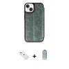 MARSİLYAN™- iPhone 14 Kılıf Zirve Yansıma Serisi - Siyah Joko Magic 5D Cam + Diamond Kamera Lens - KI