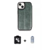 MARSİLYAN™- iPhone 14 Kılıf Zirve Yansıma Serisi - Siyah Joko Magic 5D Cam + PVD Metal Kamera Lens - GS