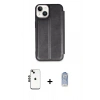 MARSİLYAN™- iPhone 14 Kılıf Zirve Yansıma Serisi - Siyah Joko Magic 5D Cam + Shine Kamera Lens - SH