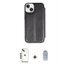 MARSİLYAN™- iPhone 14 Kılıf Zirve Yansıma Serisi - Siyah Joko Magic 5D Cam + Shine Kamera Lens - YL
