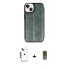MARSİLYAN™- iPhone 14 Kılıf Zirve Yansıma Serisi - Siyah Joko Magic 5D Hayalet Cam + Shine Kamera Lens - KI