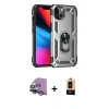 MARSİLYAN™- iPhone 14 Plus Kılıf Ahenk Klasik Koleksiyonu - Şeffaf Maxco Cam Ekran Koruyucu + Raze Metal Kamera Lens - GS