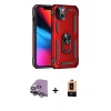MARSİLYAN™- iPhone 14 Plus Kılıf Ahenk Klasik Koleksiyonu - Şeffaf Maxco Cam Ekran Koruyucu + Raze Metal Kamera Lens - GS