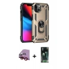 MARSİLYAN™- iPhone 14 Plus Kılıf Ahenk Klasik Koleksiyonu - Siyah 360 Mat Full Body Arka Koruyucu + Raze Metal Kamera Lens - KI