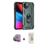 MARSİLYAN™- iPhone 14 Plus Kılıf Ahenk Klasik Koleksiyonu - Siyah Mat Seramik Nano Ekran Koruyucu + Gümüş Raze Metal Kamera Lens