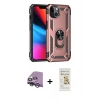 MARSİLYAN™- iPhone 14 Plus Kılıf Ahenk Klasik Koleksiyonu - Siyah Mat Seramik Nano Ekran Koruyucu + Gümüş Raze Metal Kamera Lens