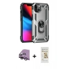 MARSİLYAN™- iPhone 14 Plus Kılıf Ahenk Klasik Koleksiyonu - Siyah Mat Seramik Nano Ekran Koruyucu + Gümüş Raze Metal Kamera Lens