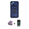 MARSİLYAN™- iPhone 14 Plus Kılıf Ahenk Klasik - Siyah 360 Mat Full Body Arka Koruyucu + Raze Metal Kamera Lens - GS