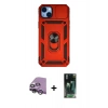 MARSİLYAN™- iPhone 14 Plus Kılıf Ahenk Klasik - Siyah 360 Mat Full Body Arka Koruyucu + Raze Metal Kamera Lens - GS