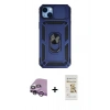 MARSİLYAN™- iPhone 14 Plus Kılıf Ahenk Klasik - Siyah Mat Seramik Nano Ekran Koruyucu + Raze Metal Kamera Lens - MR