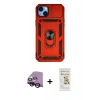 MARSİLYAN™- iPhone 14 Plus Kılıf Ahenk Klasik - Siyah Mat Seramik Nano Ekran Koruyucu + Raze Metal Kamera Lens - SH