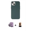MARSİLYAN™- iPhone 14 Plus Kılıf Ahenk Serisi - Şeffaf Maxco Cam Ekran Koruyucu + Raze Metal Kamera Lens - GS