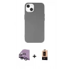 MARSİLYAN™- iPhone 14 Plus Kılıf Ahenk Serisi - Şeffaf Maxco Cam Ekran Koruyucu + Raze Metal Kamera Lens - GS