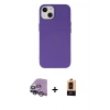 MARSİLYAN™- iPhone 14 Plus Kılıf Ahenk Serisi - Şeffaf Maxco Cam Ekran Koruyucu + Raze Metal Kamera Lens - GS