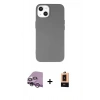 MARSİLYAN™- iPhone 14 Plus Kılıf Ahenk Serisi - Şeffaf Maxco Cam Ekran Koruyucu + Raze Metal Kamera Lens - MR