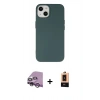 MARSİLYAN™- iPhone 14 Plus Kılıf Ahenk Serisi - Şeffaf Maxco Cam Ekran Koruyucu + Raze Metal Kamera Lens - MR