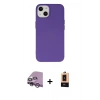 MARSİLYAN™- iPhone 14 Plus Kılıf Ahenk Serisi - Şeffaf Maxco Cam Ekran Koruyucu + Raze Metal Kamera Lens - MR
