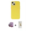 MARSİLYAN™- iPhone 14 Plus Kılıf Ahenk Serisi - Siyah Mat Seramik Nano Ekran Koruyucu + Raze Metal Kamera Lens - KI