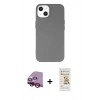 MARSİLYAN™- iPhone 14 Plus Kılıf Ahenk Serisi - Siyah Mat Seramik Nano Ekran Koruyucu + Raze Metal Kamera Lens - KI