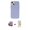 MARSİLYAN™- iPhone 14 Plus Kılıf Ahenk Serisi - Siyah Mat Seramik Nano Ekran Koruyucu + Raze Metal Kamera Lens - KI