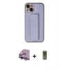 MARSİLYAN™- iPhone 14 Plus Kılıf Akış Doku - Siyah Joko Magic 5D Hayalet Cam + Raze Metal Kamera Lens - MR