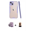 MARSİLYAN™- iPhone 14 Plus Kılıf Atlas Asil Serisi - Şeffaf Maxco Cam Ekran Koruyucu + Raze Metal Kamera Lens - MR