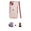 MARSİLYAN™- iPhone 14 Plus Kılıf Atlas Asil Serisi - Şeffaf Maxco Cam Ekran Koruyucu + Raze Metal Kamera Lens - KI