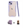 MARSİLYAN™- iPhone 14 Plus Kılıf Atlas Asil Serisi - Şeffaf Maxco Cam Ekran Koruyucu + Raze Metal Kamera Lens - GS