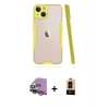 MARSİLYAN™- iPhone 14 Plus Kılıf Atlas Asil Serisi - Şeffaf Maxco Cam Ekran Koruyucu + Raze Metal Kamera Lens - GS