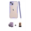 MARSİLYAN™- iPhone 14 Plus Kılıf Atlas Asil Serisi - Şeffaf Maxco Cam Ekran Koruyucu + Raze Metal Kamera Lens - SH