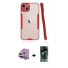 MARSİLYAN™- iPhone 14 Plus Kılıf Atlas Asil Serisi - Siyah 360 Mat Full Body Arka Koruyucu + Raze Metal Kamera Lens - MR