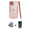 MARSİLYAN™- iPhone 14 Plus Kılıf Atlas Asil Serisi - Siyah 360 Mat Full Body Arka Koruyucu + Raze Metal Kamera Lens - MR