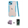 MARSİLYAN™- iPhone 14 Plus Kılıf Atlas Asil Serisi - Siyah 360 Mat Full Body Arka Koruyucu + Raze Metal Kamera Lens - MR