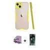 MARSİLYAN™- iPhone 14 Plus Kılıf Atlas Asil Serisi - Siyah 360 Mat Full Body Arka Koruyucu + Raze Metal Kamera Lens - MR