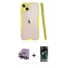 MARSİLYAN™- iPhone 14 Plus Kılıf Atlas Asil Serisi - Siyah 360 Mat Full Body Arka Koruyucu + Raze Metal Kamera Lens - SH